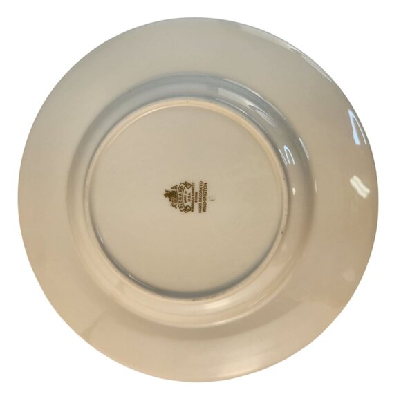 Vintage Pickard Washington Plate, Navy Gold Rim Fine China, Collectible Hand Dec - Picture 5 of 7